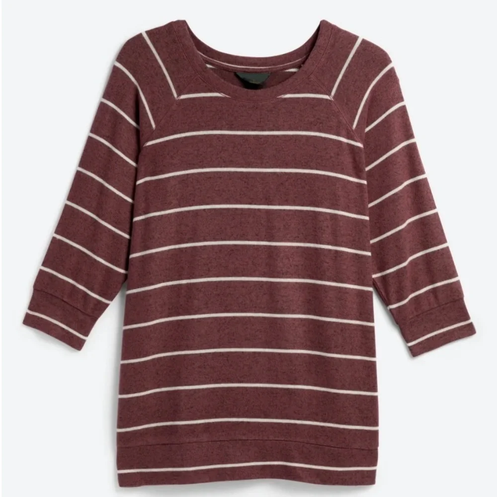 Burgundy Nautical Boat Neck Sweater - Picture 1 of 5